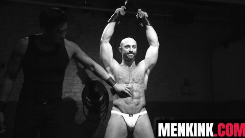 Beefy Tatum survives Van Darkholmes water chamber and gimp fucking