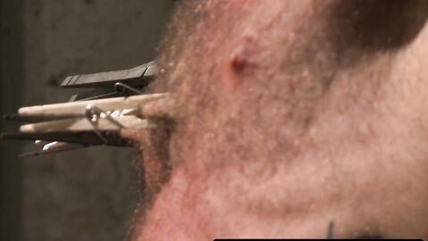Beefy Tatum survives Van Darkholmes water chamber and gimp fucking