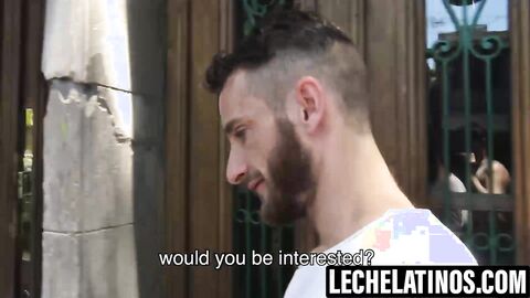 LecheLatinos.com - Bearded Mauricio swallows my cock while stroking