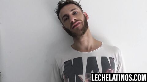 LecheLatinos.com - Bearded Mauricio swallows my cock while stroking