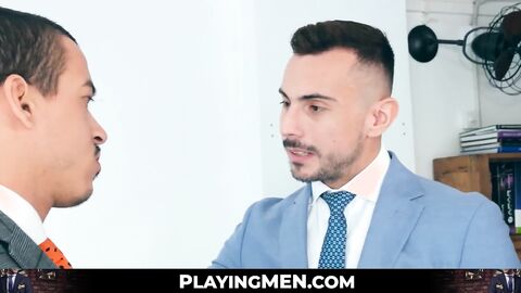 PlayingMen.com - Jonathan Miranda's art dealer anal banging after a sensual rimming