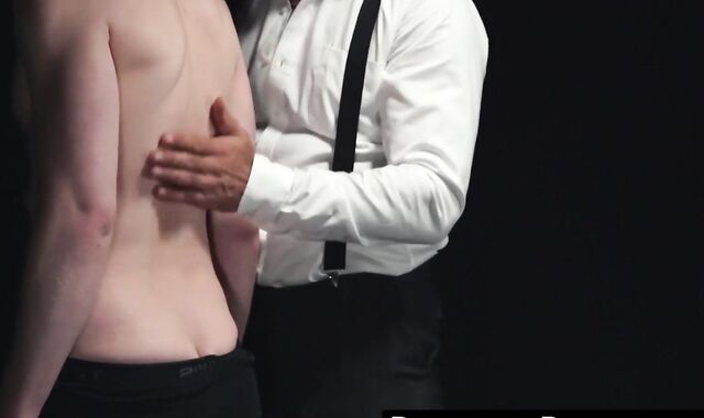 Twink gagged with socks while getting BDSM anal destroyed