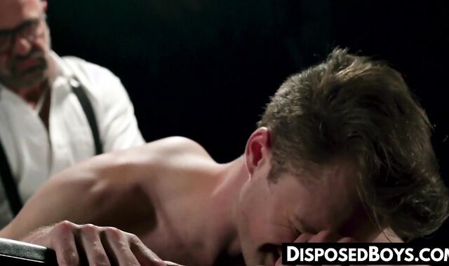 Twink gagged with socks while getting BDSM anal destroyed