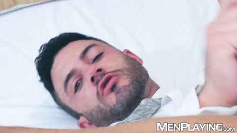 Hunk Andy Star bottoms to his boyfriends hot roommate Bruno Max