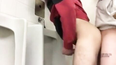 Twink's Handjob in the WC