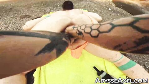 Sexy Axel Abysse arched his back as he welcomed the raging fists into his gaping assh