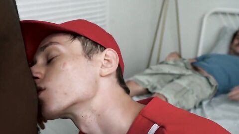 SayUncleNetwork.com - Twink stepson sucks black cock in a wild daddy bareback threeso