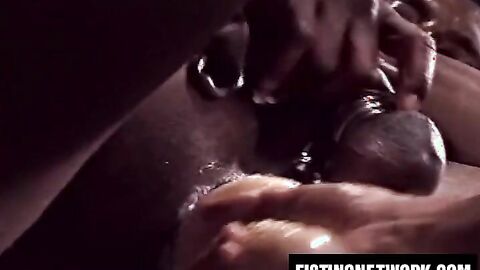 Black gay gets his hole stretched hard by huge dildo
