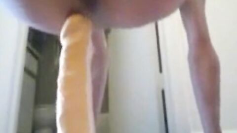 Asian Twink Rides Dildo For Huge Orgasm