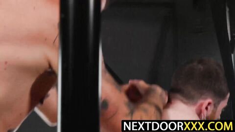 NextDoorXXX.com - Chris Damned pumps load in Nick Milani's hole