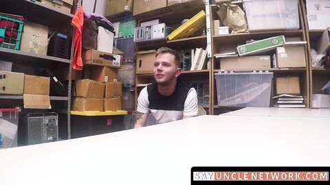 SayUncleNetwork.com - Inked shoplifter cums intensely while getting raw fucked deep
