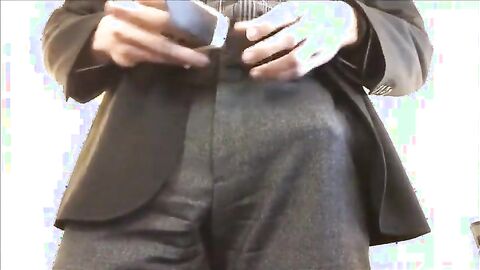 Big-Cock Daddy Masturbating at Work