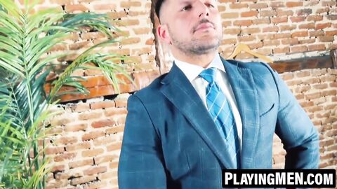 PlayingMen.com - Horny gay Little Brako solo jerking off session