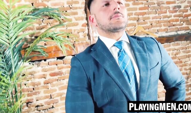 PlayingMen.com - Horny gay Little Brako solo jerking off session