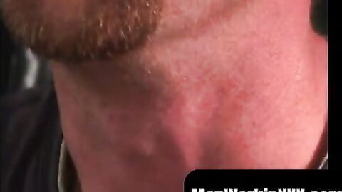 MenWorkinXXX.com - Naughty mature guy strokes his large cock and cums intensely