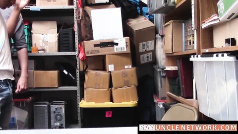 SayUncleNetwork.com - Ebony thief bare fucked raw by big dicked security guard