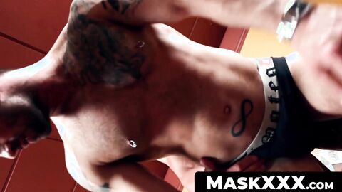 MaskXXX.com - Hunk's deep and hardcore anal ramming in the shower