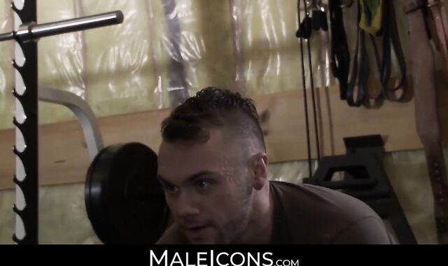 MaleIcons.com - Attractive jock's seduction of frat bro and intense anal play with bi