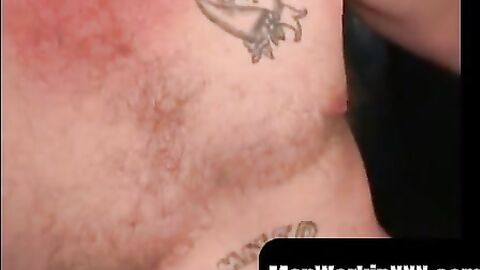 MenWorkinXXX.com - Rugged amateur hunk achieves orgasm during strong jerk off