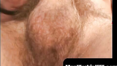 MenWorkinXXX.com - Radically tattooed older amateur masturbates passionately in the b