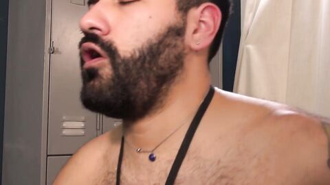 Latino twink Milo is so hard while hairy daddy Cecil raw rides him