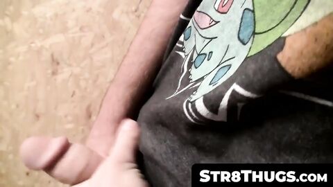 Str8Thugs.com - Horny straighty Daniel Delong's solo outdoor cock wanking and cum fes