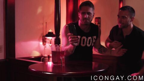 Handsome gay in jokcstrap anally fucked by big cocked homo