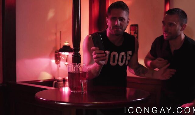 Handsome gay in jokcstrap anally fucked by big cocked homo