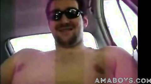 Verbal Hunk Cums Hard in His Car