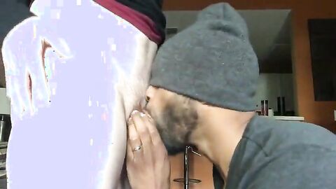 Black Man Swallows White Cum