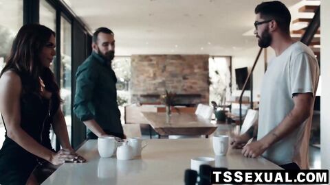 TSSexual.com - Sofia Sanders pleasured by two big dicked guys