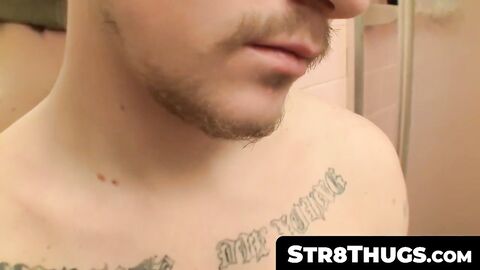 Str8Thugs.com - Straight thug Lex Lane's solid penis solo wanking off and cum fest