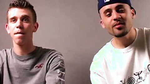 Big dicked buddies taking a good stroke together