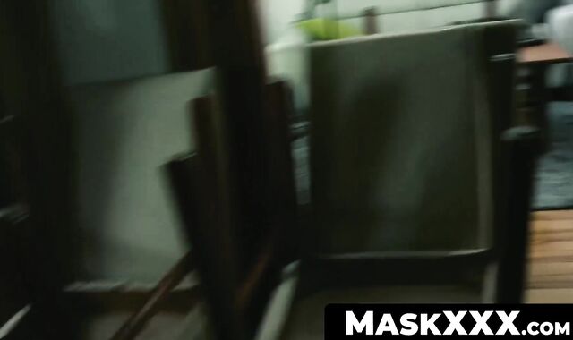 MaskXXX.com - Buff stud's flexing display and hot striptease before solo masturbation