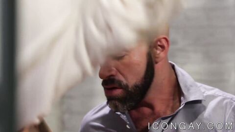 Young convict rimmed and anally fucked by hunky lawyer