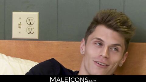 MaleIcons.com - Lusty twink's seduction and intense anal play with guy's big cock