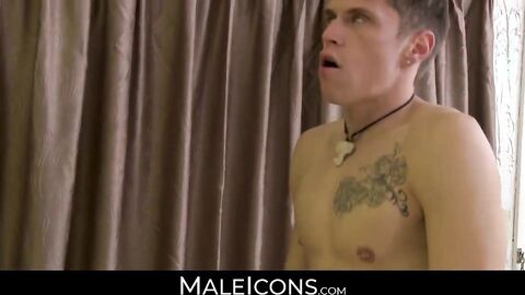 MaleIcons.com - Lusty twink's seduction and intense anal play with guy's big cock