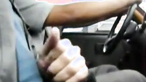 Big Dick Flash for Taxi Driver - Gay Latino Handjob