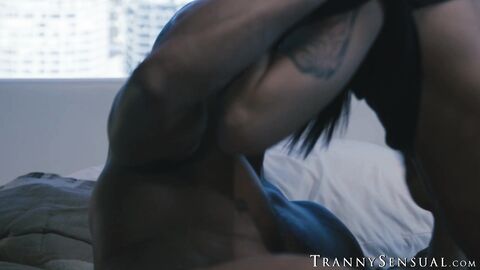 Brunette trans Khloe Kay bounces on Dillon Diazs massive cock