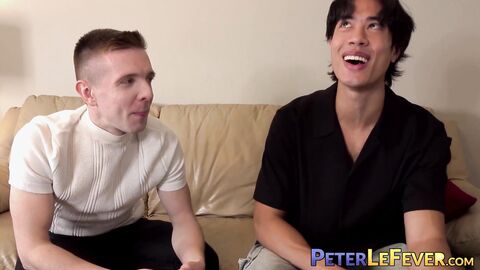Serg Shepard and Phoneix Leos game night turns to a threesome with Jay Wu