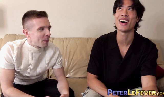Serg Shepard and Phoneix Leos game night turns to a threesome with Jay Wu