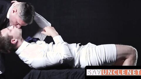 SayUncleNetwork.com - Naughty Mormon jock gags on throbbing cock before bareback poun