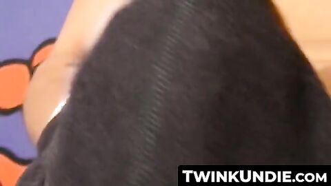 TwinkUndie.com - Cain's solo undie masturbation leading to a sticky, creamy mess