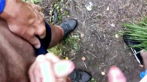 Wanking in the Woods: Old and Young Handjob Adventure