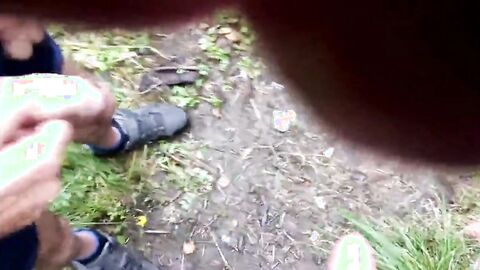 Wanking in the Woods: Old and Young Handjob Adventure