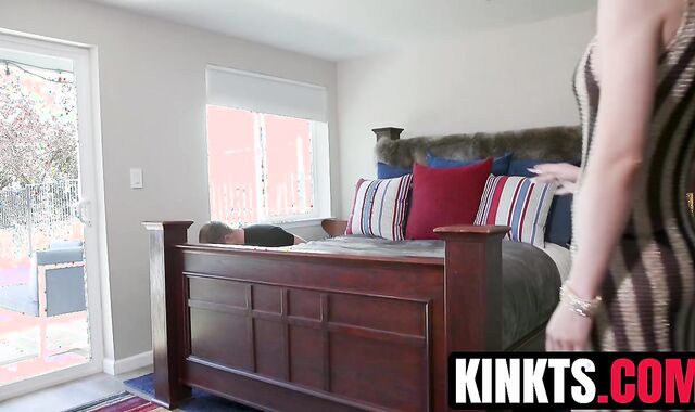 Slim trans Korra Del Rio mounts and rams shaped Mike Panic