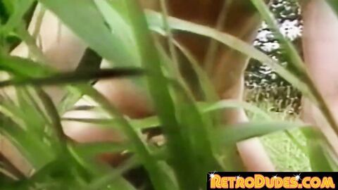 RetroDudes.com - Big rock hard hairy cocks studs moan while masturbating