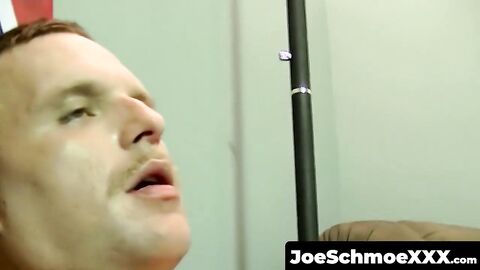 JoeSchmoeXXX.com - USA white dude gets his dick sucked by a black homo