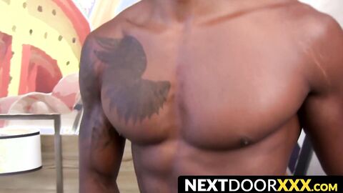 NextDoorXXX.com - Ebony gay man's raw fucking while toying his hole