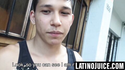 Young Latino picked up and stretched out raw